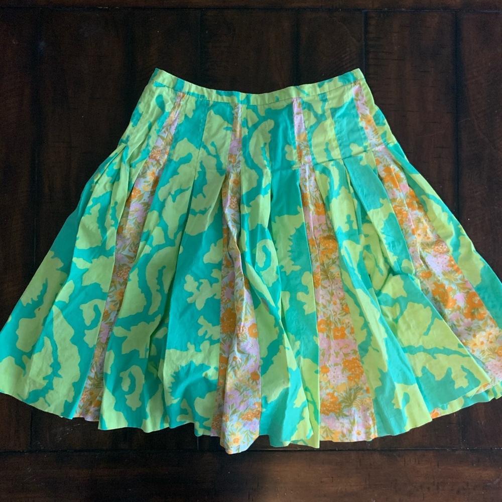 Anthropologie Elevenses pleated skirt